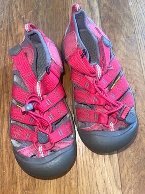 Keen Pink and Gray Kids' Closed-Toe Outdoor Sandals